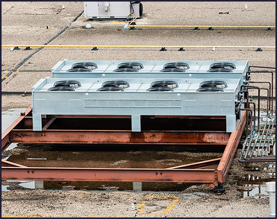 Aerial Photo of Rooftop Machinery